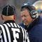SOUTH BEND, IN - OCTOBER 17: Head coach Charlie Weis of the Notre Dame Fighting Irish talks with a referee during a game against the USC Trojans at Notre Dame Stadium on October 17, 2009 in South Bend, Indiana. USC defeated Notre Dame 34-27. (Photo by Jonathan Daniel/Getty Images)