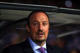 LYON, FRANCE - NOVEMBER 04:  Rafael Benitez the manager of Liverpool looks on during the Lyon v Liverpool UEFA Champions League Group E match at the Stade de Gerland on November 4, 2009 in Lyon, France.  (Photo by Michael Steele/Getty Images)