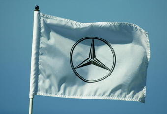 KAPALUA, HI - JANUARY 10:  A Mercedes Benz flag flies during the second round of the Mercedes Championship at the Plantation Course on January 10, 2003 in Kapalua, Maui, Hawaii. (Photo by Scott Halleran/Getty Images)