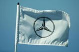 KAPALUA, HI - JANUARY 10:  A Mercedes Benz flag flies during the second round of the Mercedes Championship at the Plantation Course on January 10, 2003 in Kapalua, Maui, Hawaii. (Photo by Scott Halleran/Getty Images)