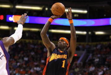 PHOENIX - OCTOBER 30:  Stephen Jackson #1 of the Golden State Warriors puts up a shot during the NBA game against the Phoenix Suns at US Airways Center on October 30, 2009 in Phoenix, Arizona. The Suns defeated the Warriors 123-101.  NOTE TO USER: User expressly acknowledges and agrees that, by downloading and or using this photograph, User is consenting to the terms and conditions of the Getty Images License Agreement.  (Photo by Christian Petersen/Getty Images)