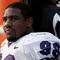 SAN DIEGO - NOVEMBER 07:  Defensive end Jerry Hughes #98 of the Texas Christian University Horned Frogs on the sidelines in the game with the San Diego State Aztecs on November 7, 2009 at Qualcomm Stadium in San Diego, California.   TCU won 55-12.  (Photo by Stephen Dunn/Getty Images)