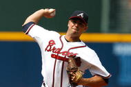 ATLANTA - JUNE 27:  Starting pitcher Javier Vazquez #33 of the Atlanta Braves against the Boston Red Sox at Turner Field on June 27, 2009 in Atlanta, Georgia.  (Photo by Kevin C. Cox/Getty Images)