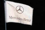 COLOGNE, GERMANY - SEPTEMBER 11:  A Mercedes-Benz  flag during the second round of The Mercedes-Benz Championship at The Gut Larchenhof Golf Club on September 11, 2009 in Cologne, Germany.  (Photo by Stuart Franklin/Getty Images)