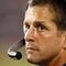 CHARLOTTE, NC - AUGUST 29: John Harbaugh, head coach of the Baltimore Ravens looks on from the sidelines during their preseason game against the Carolina Panthers at Bank of America Stadium on August 29, 2009 in Charlotte, North Carolina. (Photo by Streeter Lecka/Getty Images)