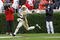 ATHENS, GA - NOVEMBER 29:  Running back Roddy Jones #20 of the Georgia Tech Yellow Jackets scores his second touchdown on a 54 yard run in the fourth quarter during the game against the Georgia Bulldogs at Sanford Stadium on November 29, 2008 in Athens, Georgia.  Jones ran for 214 yards and 2 touchdowns as the Yellow Jackets beat the Bulldogs 45-42.  (Photo by Mike Zarrilli/Getty Images)