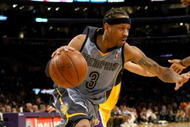 LOS ANGELES - NOVEMBER 6:   Allen Iverson #3 of the Memphis Grizzlies drives against the Los Angeles Lakers on November 6, 2009 at Staples Center in Los Angeles, California. The Lakers won 114-98. NOTE TO USER: User expressly acknowledges and agrees that, by downloading and/or using this Photograph, user is consenting to the terms and conditions of the Getty Images License Agreement.    (Photo by Stephen Dunn/Getty Images)