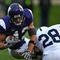 EVANSTON, IL - OCTOBER 31: Andrew Brewer #12 of the Northwestern Wildcats is tackled by Drew Astorino #28 of the Penn State Nittany Lions at Ryan Field on October 31, 2009 in Evanston, Illinois. Penn State defeated Northwestern 34-13. (Photo by Jonathan Daniel/Getty Images)