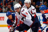 UNIONDALE, NY - OCTOBER 24:  Alex Ovechkin #8 of the Washington Capitals skates against the New York Islanders on October 24, 2009 at Nassau Coliseum in Uniondale, New York. The Capitals won the game 3-2 in overtime.  (Photo by Jim McIsaac/Getty Images)