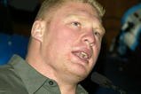 NEW YORK - MARCH 11:  Wrestler Brock Lesnar attends a press conference to promote Wrestlemania XX at Planet Hollywood March 11, 2004 in New York City.  (Photo by Peter Kramer/Getty Images)