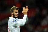 LONDON, ENGLAND - OCTOBER 14:  David Beckham of England acknowledges the fans applause after the FIFA 2010 World Cup Qualifying Group 6 match between England and Belarus at Wembley Stadium on October 14, 2009 in London, England.  (Photo by Laurence Griffiths/Getty Images)