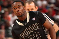 INDIANAPOLIS - MARCH 14:  Lewis Jackson #23 of the Purdue Boilermakers looks on against the Illinois Fighting Illini during their semifinal game of the Big Ten Men's Basketball Tournament at Conseco Fieldhouse on March 14, 2009 in Indianapolis, Indiana.  (Photo by Jonathan Daniel/Getty Images)