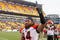PITTSBURGH - NOVEMBER 15: Domata Peko #94 of the Cincinnati Bengals celebrates defeating the Pittsburgh Steelers at Heinz Field on November 15, 2009 in Pittsburgh, Pennsylvania. The Bengals won 18-12. (Photo by Rick Stewart/Getty Images)