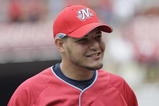 ST. LOUIS, MO - JULY 14:  National League All-Star Yadier Molina of the St. Louis Cardinals looks on prior to the start of the 2009 MLB All-Star Game at Busch Stadium on July 14, 2009 in St Louis, Missouri. (Photo by: Jamie Squire/Getty Images)