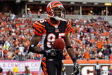CINCINNATI - OCTOBER 25:  Chad Ochocinco #85 of the Cincinnati Bengals scores a touchdown during the NFL game against the Chicago Bears at Paul Brown Stadium on October 25, 2009 in Cincinnati, Ohio.  The Bengals won 45-10.  (Photo by Andy Lyons/Getty Images)