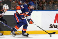 UNIONDALE, NY - NOVEMBER 07:  Matt Moulson #26 of the New York Islanders skates against the Atlanta Thrashers on November 7, 2009 at Nassau Coliseum in Uniondale, New York.  (Photo by Jim McIsaac/Getty Images)