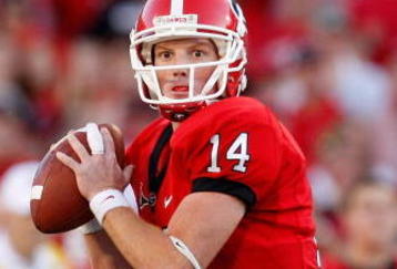 ATHENS, GA - OCTOBER 03:  Quarterback Joe Cox #14 of the Georgia Bulldogs against the Louisiana State University Tigers at Sanford Stadium on October 3, 2009 in Athens, Georgia.  (Photo by Kevin C. Cox/Getty Images)