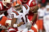 LOUISVILLE, KY - NOVEMBER 26:  Zach Anderson #96 of Louisville sacks Perry Paterson #10 of Syracuse in the second quarter November 26, 2005 at Papa John's Cardinal Stadium in Louisville, Kentucky.  (Photo by Matthew Stockman/Getty Images)