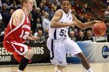 BOISE, ID - MARCH 22:  Guard Terrell Holloway #52 of the Xavier Musketeers drives with the ball against the Wisconsin Badgers during the second round of the NCAA Division I Men's Basketball Tournament at the Taco Bell Arena on March 22, 2009 in Boise, Idaho.  (Photo by Jed Jacobsohn/Getty Images)