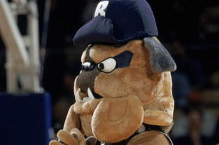 WINSTON-SALEM, NC - MARCH 17:  Blue the Bulldog, mascot of Butler University, cheers during round one of the NCAA Tournament Game against the Florida Gators at  Lawrence Joel Coliseum in Winston-Salem, North Carolina.  The Gators defeated the Bulldogs 69-68 in overtime.  (Photo by Craig Jones/Getty Images)