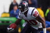 ORCHARD PARK, NY - NOVEMBER 01:  Andre Johnson #80 of the Houston Texans runs with the ball during the game against the Buffalo Bills at Ralph Wilson Stadium on November 1, 2009 in Orchard Park, New York. Houston won 31-10. (Photo by Rick Stewart/Getty Images)