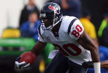 ORCHARD PARK, NY - NOVEMBER 01:  Andre Johnson #80 of the Houston Texans runs with the ball during the game against the Buffalo Bills at Ralph Wilson Stadium on November 1, 2009 in Orchard Park, New York. Houston won 31-10. (Photo by Rick Stewart/Getty Images)