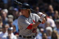 CHICAGO - APRIL 17:  Colby Rasmus #28 of the St. Louis Cardinals bats against the Chicago Cubs on April 17, 2009 at Wrigley Field in Chicago, Illinois. (Photo by Jonathan Daniel/Getty Images) 