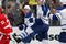 TORONTO, ON - NOVEMBER 07: Wayne Primeau #18 of the Toronto Maple Leafs celebrates his first goal as a Maple Leaf in his game against the Detroit Red Wings at the Air Canada Centre on November 7, 2009 in Toronto, Canada. (Photo by Bruce Bennett/Getty Images)