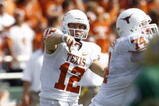WACO, TX - NOVEMBER 14:  Quarterback Colt McCoy #12 of the Texas Longhorns throws to an open receiver during the first half against the Baylor Bears on November 14, 2009 at Floyd Casey Stadium in Waco, Texas. (Photo by Tom Pennington/Getty Images)