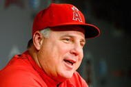 ANAHEIM, CA - OCTOBER 18:  Manager Mike Scioscia of the Los Angeles Angels of Anaheim addresses the media during an off-day press conference part of the ALCS during the 2009 MLB Playoffs at Angel Stadium of Anaheim on October 18, 2009 in Anaheim, California.  (Photo by Jeff Gross/Getty Images)