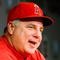 ANAHEIM, CA - OCTOBER 18: Manager Mike Scioscia of the Los Angeles Angels of Anaheim addresses the media during an off-day press conference part of the ALCS during the 2009 MLB Playoffs at Angel Stadium of Anaheim on October 18, 2009 in Anaheim, California. (Photo by Jeff Gross/Getty Images)