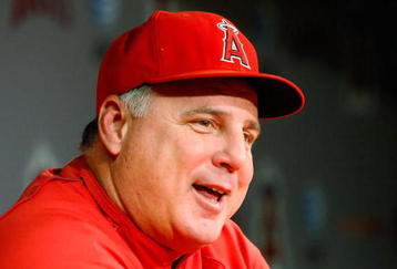 ANAHEIM, CA - OCTOBER 18:  Manager Mike Scioscia of the Los Angeles Angels of Anaheim addresses the media during an off-day press conference part of the ALCS during the 2009 MLB Playoffs at Angel Stadium of Anaheim on October 18, 2009 in Anaheim, California.  (Photo by Jeff Gross/Getty Images)