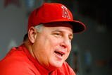 ANAHEIM, CA - OCTOBER 18:  Manager Mike Scioscia of the Los Angeles Angels of Anaheim addresses the media during an off-day press conference part of the ALCS during the 2009 MLB Playoffs at Angel Stadium of Anaheim on October 18, 2009 in Anaheim, California.  (Photo by Jeff Gross/Getty Images)
