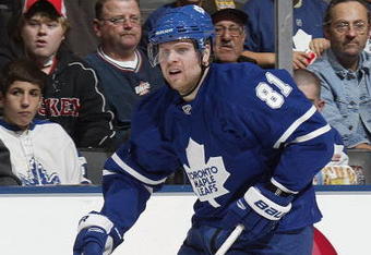 TORONTO, ON - NOVEMBER 14:  Phil Kessel #81 of the Toronto Maple Leafs skates in a game against the Calgary Flames on November 14,2009 at the Air Canada Centre in Toronto, Ontario. The Flames won 5-2. (Photo by Claus Andersen/Getty Images) 