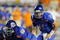 BOISE, ID - SEPTEMBER 3: Quarterback Kellen Moore #6 of the Boise State Broncos barks out signals as center Thomas Byrd #66 of the Boise State Broncos waits to snap the ball in the third quarter of the game against the Oregon Ducks at Bronco Stadium on September 3, 2009 in Boise, Idaho. Boise State won the game 19-8. (Photo by Steve Dykes/Getty Images)