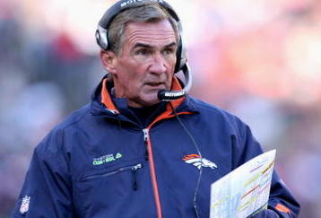 DENVER - DECEMBER 21:  Head coach Mike Shanahan of the Denver Broncos leads his team against the Buffalo Bills at Invesco Field at Mile High on December 21, 2008 in Denver, Colorado. The Bills defeated the Broncos 30-23.  (Photo by Doug Pensinger/Getty Images)