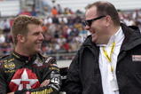 LONG POND, PA - JUNE 13:  Jamie McMurray, driver of the #42 Ganassi Racing Dodge with team owner Chip Ganassi, prior to the start of the Nextel Cup Pocono 500 on June 13, 2004 at Pocono Raceway in Long Pond, Pennsylvania.  (Photo By Rusty Jarrett/Getty Images)