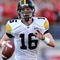 COLUMBUS, OH - NOVEMBER 14:  Quarterback James Vandenberg #16 of the Iowa Hawkeyes gets ready to pass against the Ohio State Buckeyes at Ohio Stadium on November 14, 2009 in Columbus, Ohio.  (Photo by Jamie Sabau/Getty Images)