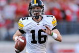 COLUMBUS, OH - NOVEMBER 14:  Quarterback James Vandenberg #16 of the Iowa Hawkeyes gets ready to pass against the Ohio State Buckeyes at Ohio Stadium on November 14, 2009 in Columbus, Ohio.  (Photo by Jamie Sabau/Getty Images)