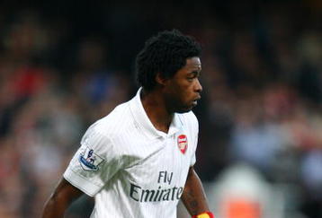 LONDON, ENGLAND - OCTOBER 25:  Alexandre Song of Arsenal in action during the Barclays Premier League match between West Ham United and Arsenal at Boleyn Ground on October 25, 2009 in London, England.  (Photo by Phil Cole/Getty Images)