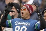 SEATTLE - NOVEMBER 08:  A fan of the Seattle Seahawks yells during the game against the Detroit Lions on November 8, 2009 at Qwest Field in Seattle, Washington. The Seahawks defeated the Lions 32-20. (Photo by Otto Greule Jr/Getty Images) *** Local Caption ***