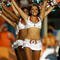MIAMI - AUGUST 22:  Cheerleaders perform during a stoppage in play as the Carolina Panthers take on the Miami Dolphins during a pre-season game at Land Shark Stadium on August 22, 2009 in Miami, Florida. The Dolphins defeated the Panthers 27-17.  (Photo by Doug Benc/Getty Images)