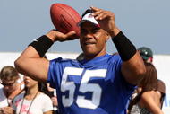 MALIBU, CA - JULY 24:Athlete Junior Seau takes part in the Madden NFL 10 Pigskiin Pro-Am on Xbox 360 event  on July 24, 2009 in Malibu, California.  (Photo by Frazer Harrison/Getty Images)