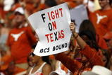 WACO, TX - NOVEMBER 14:  Texas Longhorn fans look on as the Longhorns beat the Baylor Bears 47-14 on November 14, 2009 at Floyd Casey Stadium in Waco, Texas. (Photo by Tom Pennington/Getty Images)