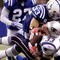 INDIANAPOLIS - NOVEMBER 15:  Melvin Bullitt #33 of the Indianapolis Colts tackles Kevin Faulk #33 of the New England Patriots short of a first down to gain possesion late in the fourth quarter of the game at Lucas Oil Stadium on November 15, 2009 in Indianapolis, Indiana. The Colts won the 35-34. (Photo by Jamie Squire/Getty Images)