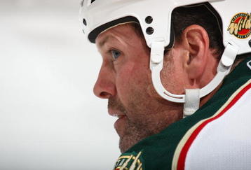 PHILADELPHIA - SEPTEMBER 29: Owen Nolan #11 of the Minnesota Wild stretches during warm ups prior to his game against the Philadelphia Flyers at the Wachovia Center on September 29, 2009 in Philadelphia, Pennsylvania.  (Photo by Bruce Bennett/Getty Images)