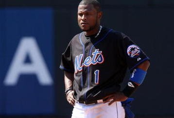 NEW YORK - MAY 13:  Luis Castillo #1 of the New York Mets looks on against the Atlanta Braves on May 13, 2009 at Citi Field in the Flushing neighborhood of the Queens borough of New York City. The Braves defeated the Mets 8-7 in twelve innings.  (Photo by Jim McIsaac/Getty Images)