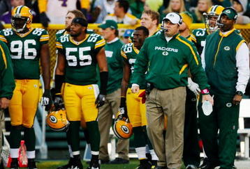GREEN BAY, WI - NOVEMBER 01:  Head coach Mike McCarthy of the Green Bay Packers watches the action during the third quarter of the game against the Minnesota Vikings at Lambeau Field on November 1, 2009 in Green Bay, Wisconsin. (Photo by Scott Boehm/Getty Images