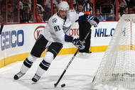 PHILADELPHIA - NOVEMBER 02:  Steven Stamkos #91 of the Tampa Bay Lightning skates against the Philadelphia Flyers on November 2, 2009 at Wachovia Center in Philadelphia, Pennsylvania. The Flyers won the game 6-2.  (Photo by Jim McIsaac/Getty Images)
