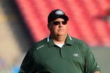 EAST RUTHERFORD, NJ - AUGUST 14:  Head coach of the New York Jets Rex Ryan during warms up against the St. Louis Rams during their preseason game at Giants Stadium on August 14, 2009  in East Rutherford, New Jersey.  (Photo by Nick Laham/Getty Images)